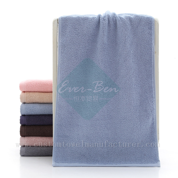 China Custom Cotton Large Grey body towel Supplier Promotional Cotton Sport Towels Gift Wholesale Exporter